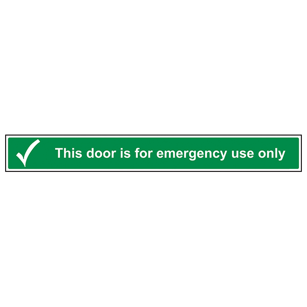Emergency Door Safety Sign Compliant Durable For Workplace