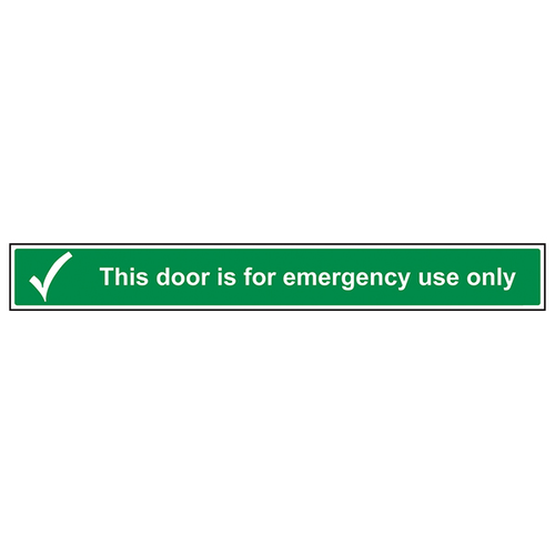 Emergency Door Safety Sign Compliant Durable For Workplace