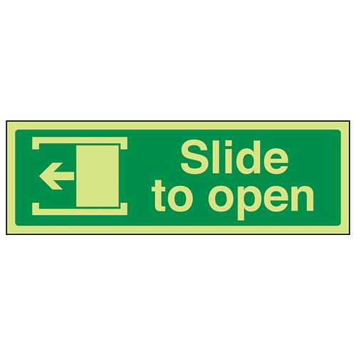 GITD Glow In The Dark Exit Safety Sign Landscape Workplace