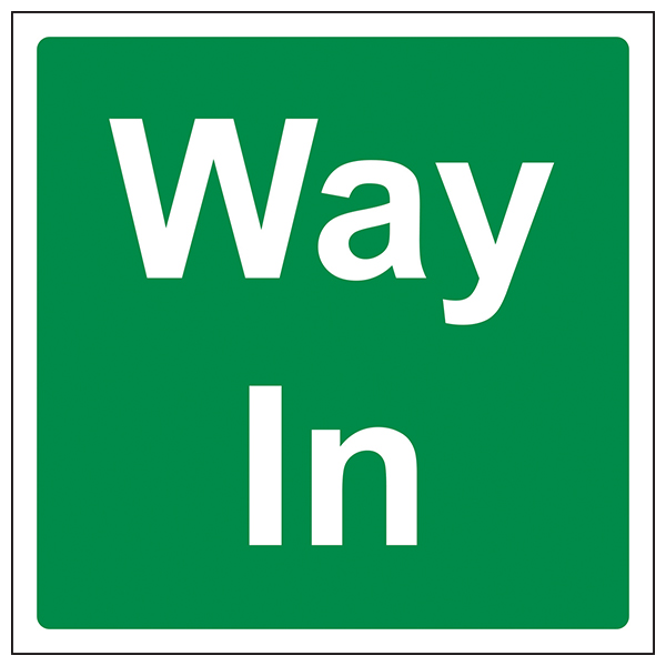 Way In Safety Sign Compliant Emergency Door Guide Workplace