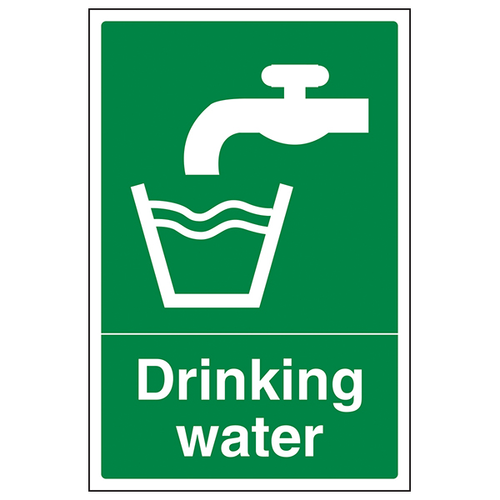 Drinking Water Safety Sign Compliant EN ISO 7010 For Hotels