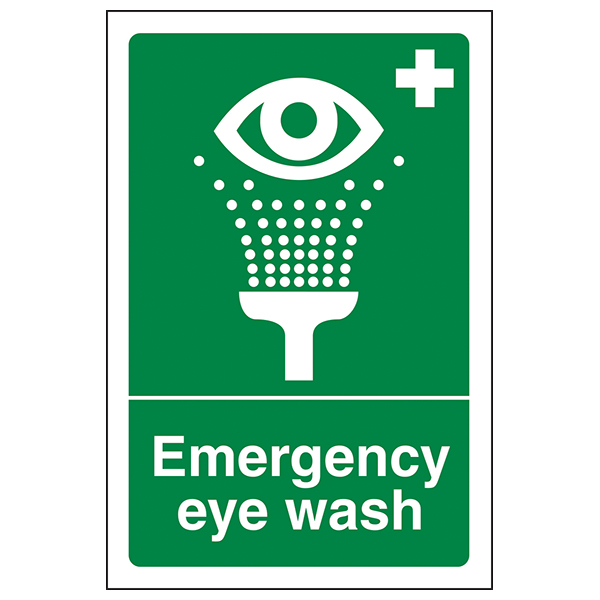 Emergency Eye Wash Safety Sign Compliant For Workplace