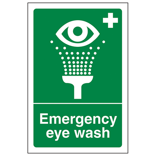 Emergency Eye Wash Safety Sign Compliant For Workplace