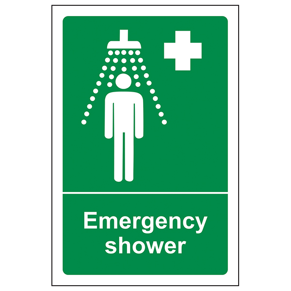 Emergency Shower Safety Sign Essential For Workplace Safety