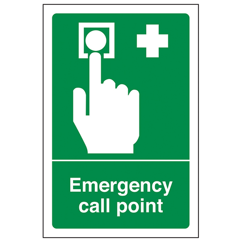 Emergency Call Point Safety Sign Portrait For Facilities