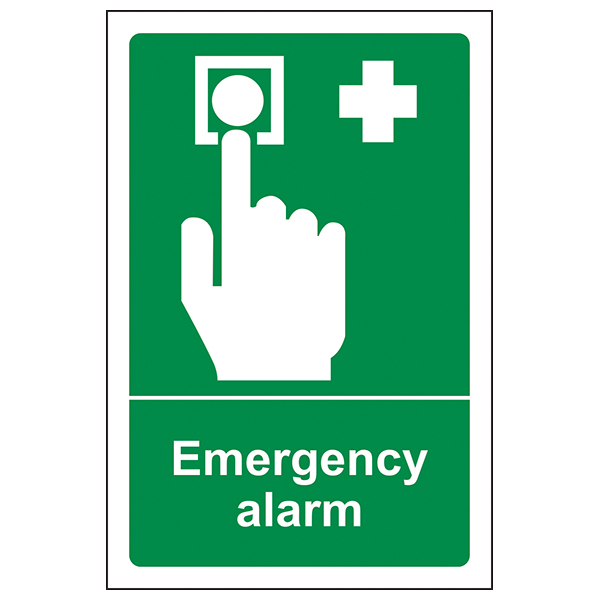Emergency Alarm Safety Sign Fast Location For Workplaces