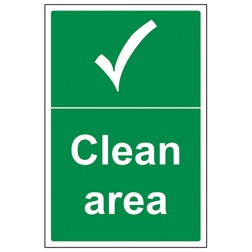 Clean Area Safety Sign Essential Emergency Marker Workplace