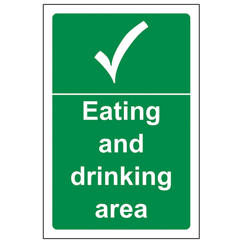 Eating And Drinking Area Safety Sign Fast Locate Staff