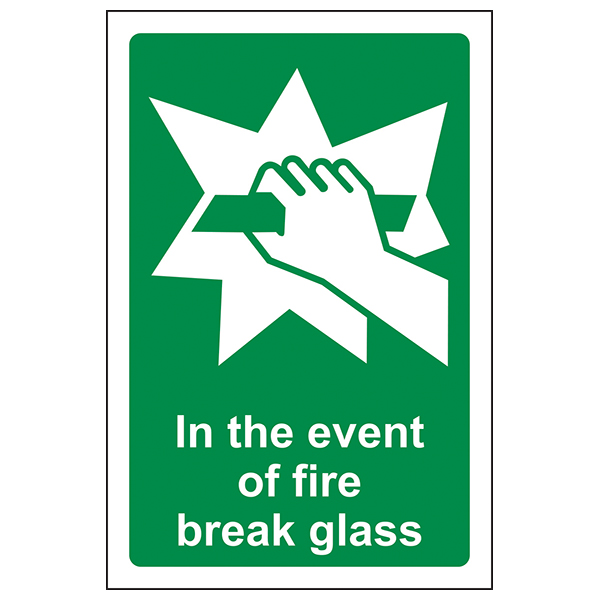 In The Event Of Fire Safety Sign Fast Emergency For Staff