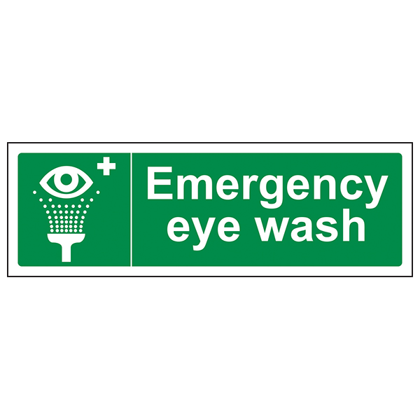 Emergency Eye Wash Safety Sign Compliant Industrial