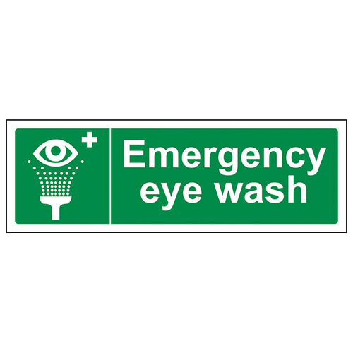 Emergency Eye Wash Safety Sign Compliant Industrial