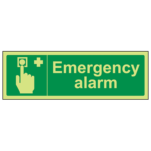 GITD Emergency Alarm Safety Sign Glow For Workplace