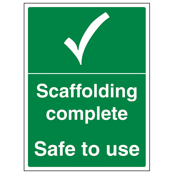 Scaffolding Safety Sign Safe To Use For Site Managers