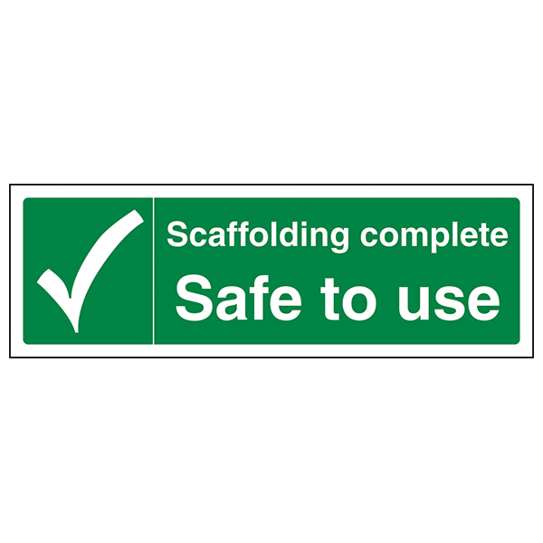 Scaffolding Safety Sign Compliant Durable For Site Workers