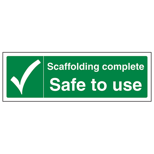Scaffolding Safety Sign Compliant Durable For Site Workers