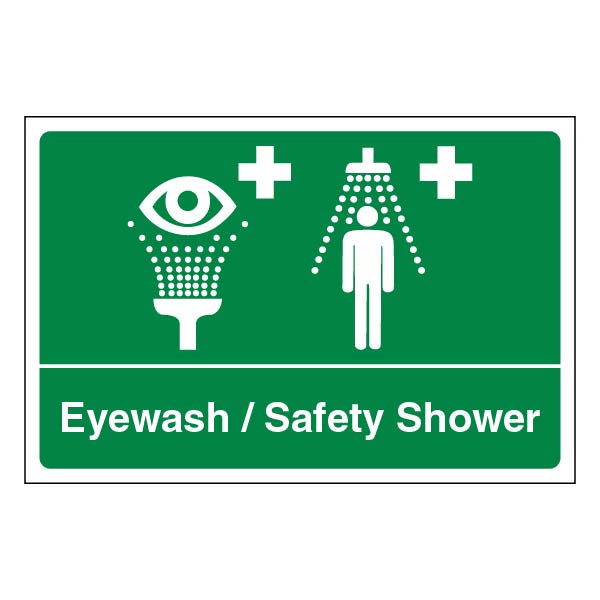 Eyewash Safety Sign Large Landscape Fast Location Industry