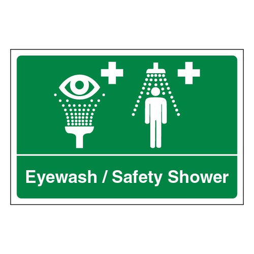 Eyewash Safety Sign Large Landscape Fast Location Industry