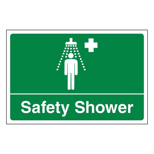 Safety Shower Safety Sign High Visibility Compliant Lab