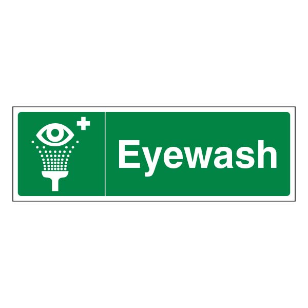 Eyewash Safety Sign Fast Location For Workplace EN ISO