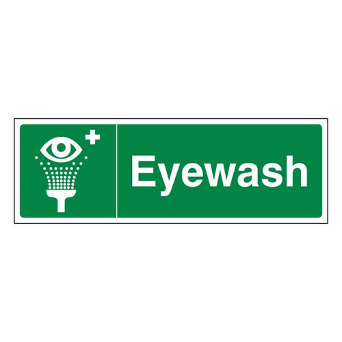 Eyewash Safety Sign Fast Location For Workplace EN ISO
