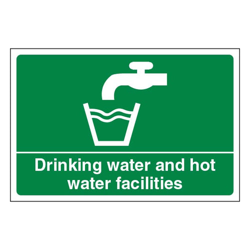 Drinking Water Hot Water Safety Sign Compliant Worksite