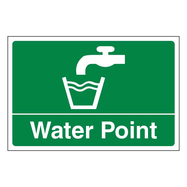 Water Point Safety Sign Large Landscape For Worksites