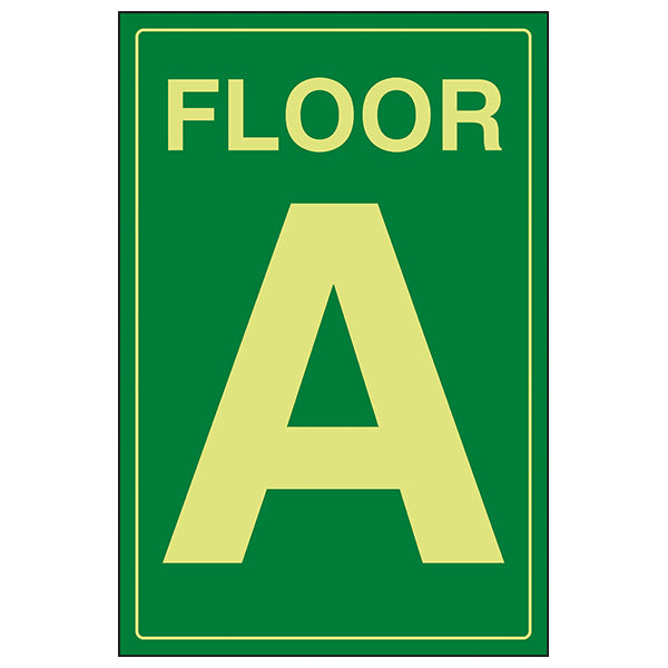 GITD Floor A Green Safety Sign Visible For Workplace Staff