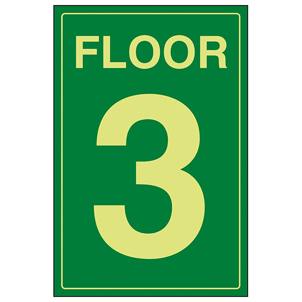 GITD Floor 3 Safety Sign High Visibility For Workplace