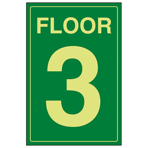 GITD Floor 3 Safety Sign High Visibility For Workplace
