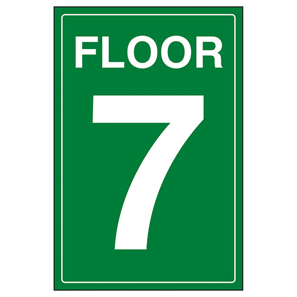 Floor 7 Safety Sign Durable Wayfinding For Visitors Staff