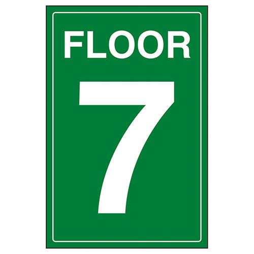 Floor 7 Safety Sign Durable Wayfinding For Visitors Staff