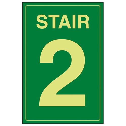 GITD Glow Stair Safety Sign Visible Navigation For Staff