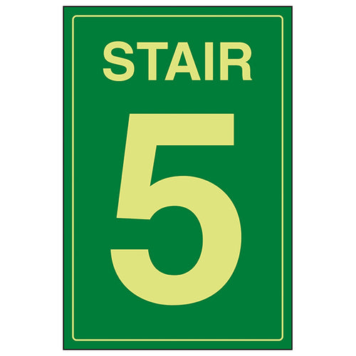 GITD Glow In The Dark Stair Safety Sign For Facilities