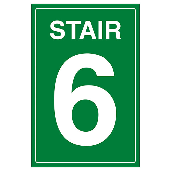 Stairway Safety Sign Green Essential Floor Guide For Staff