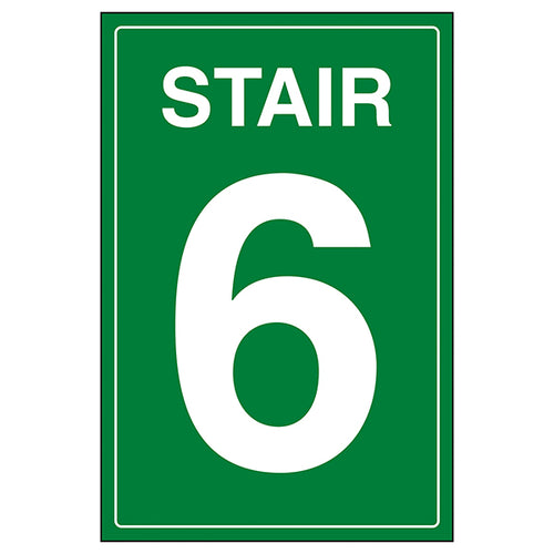 Stairway Safety Sign Green Essential Floor Guide For Staff