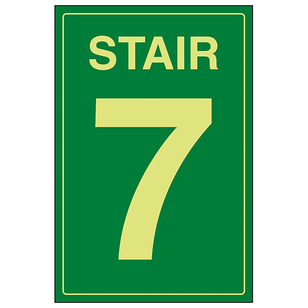 GITD Stair Safety Sign Durable Glow For Facilities Now