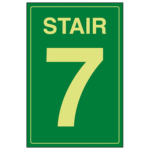 GITD Stair Safety Sign Durable Glow For Facilities Now
