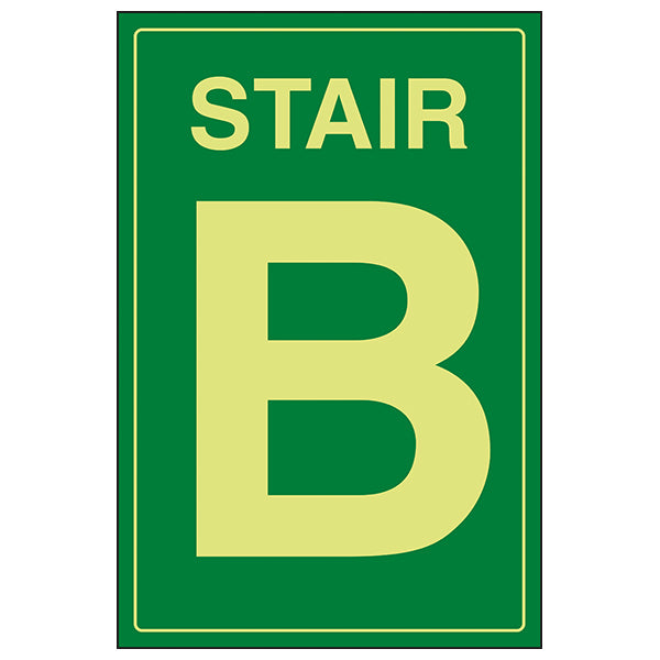 Glow In The Dark Stair Safety Sign Durable For Workplaces