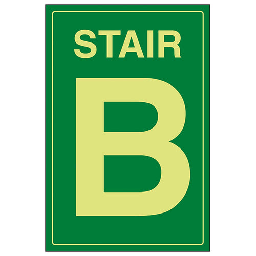 Glow In The Dark Stair Safety Sign Durable For Workplaces