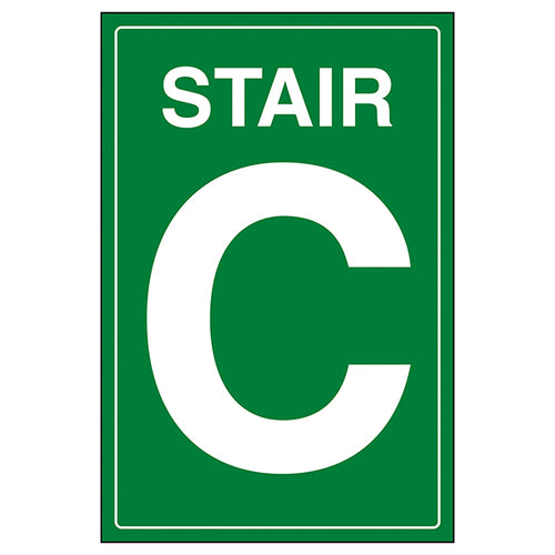 Stair C Green Safety Sign Durable Visible For Workplaces