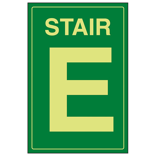 GITD Stairway Safety Sign Glow Guide For Workplace Staff