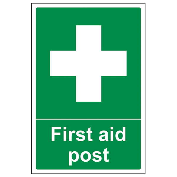 First Aid Post Safety Sign Clear ID For Workplace Staff
