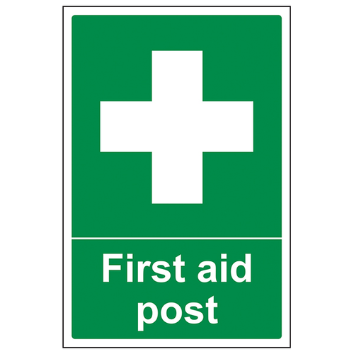 First Aid Post Safety Sign Clear ID For Workplace Staff