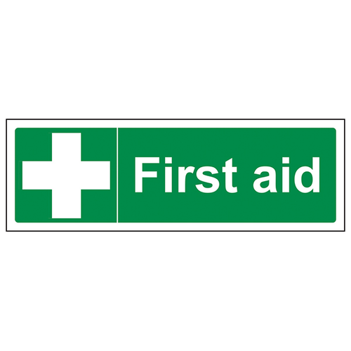 First Aid Landscape Safety Sign Compliant For Schools