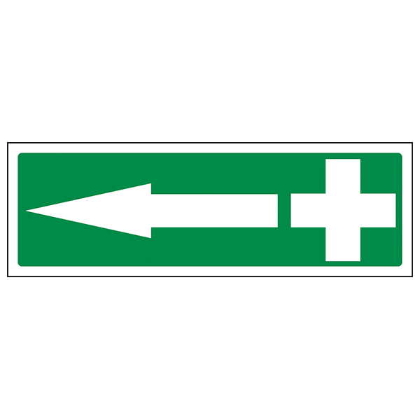 First Aid Arrow Left Safety Sign Clear Workplace Guide