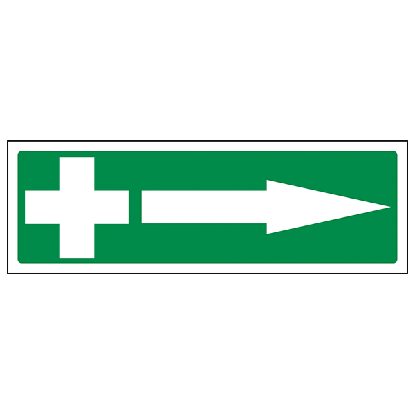 First Aid Arrow Right Safety Sign Durable Workplace