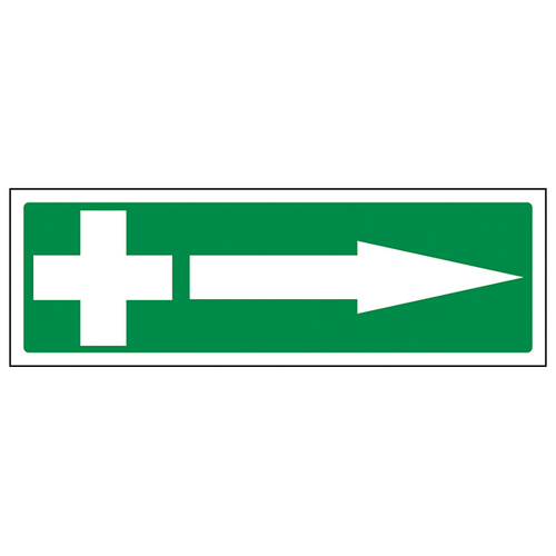 First Aid Arrow Right Safety Sign Durable Workplace