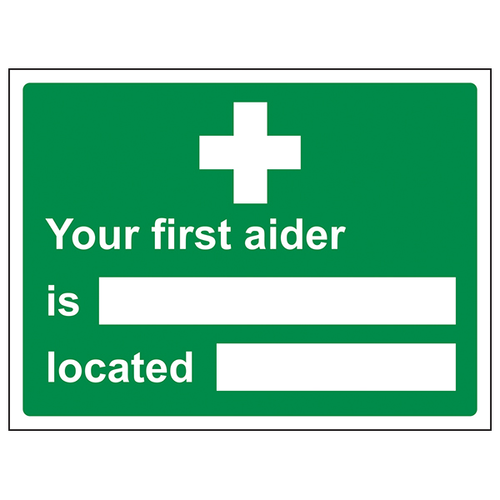 First Aider Location Safety Sign Essential For Workplaces