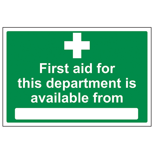 First Aid Safety Sign Essential Durable Workplace Staff