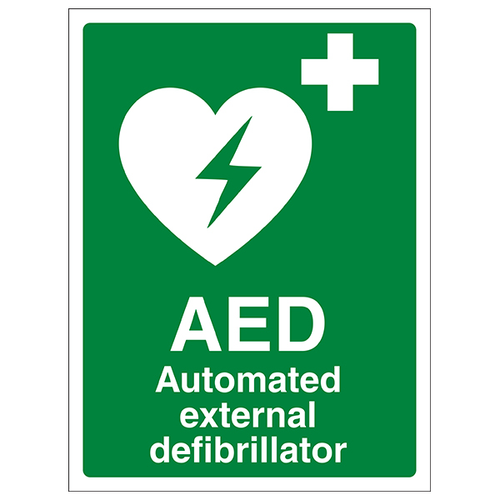 AED Essential Safety Sign Emergency Use For Workplaces